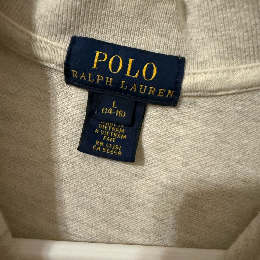 Polo Ralph Lauren Boys’ Polo Shirt – Oatmeal Heather L (14–16) - Picture 3 of 3